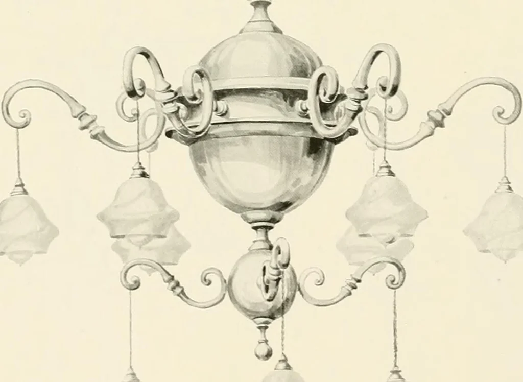 An illustration from Electric fixtures & glassware : F & G section, 13th ed., 1911, leaf 205