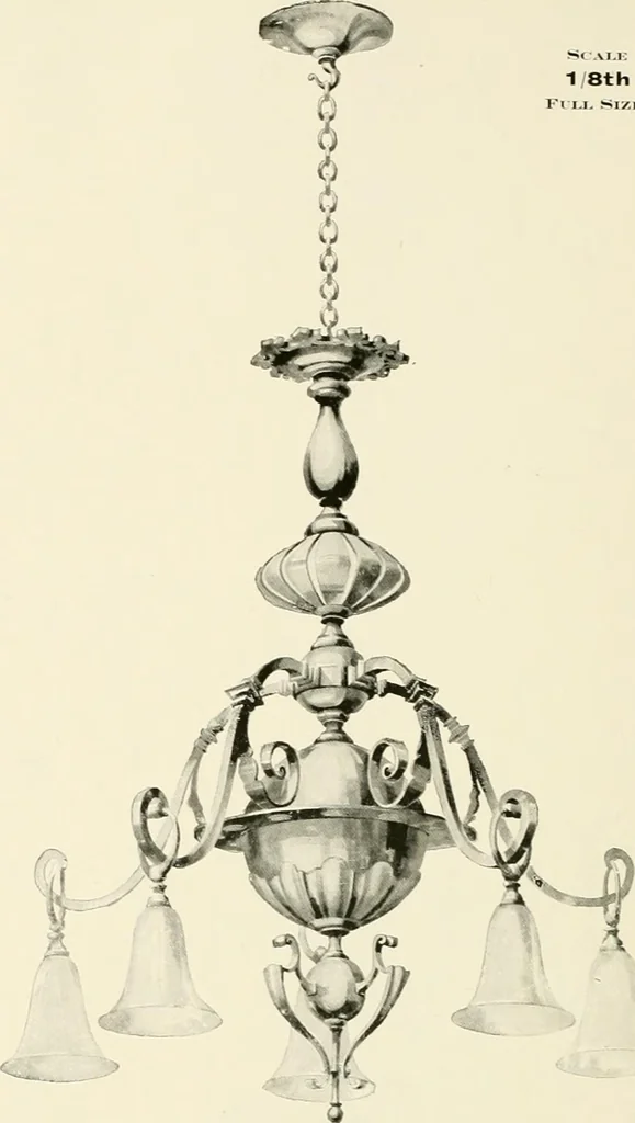 An illustration from Electric fixtures & glassware : F & G section, 13th ed., 1911, leaf 205