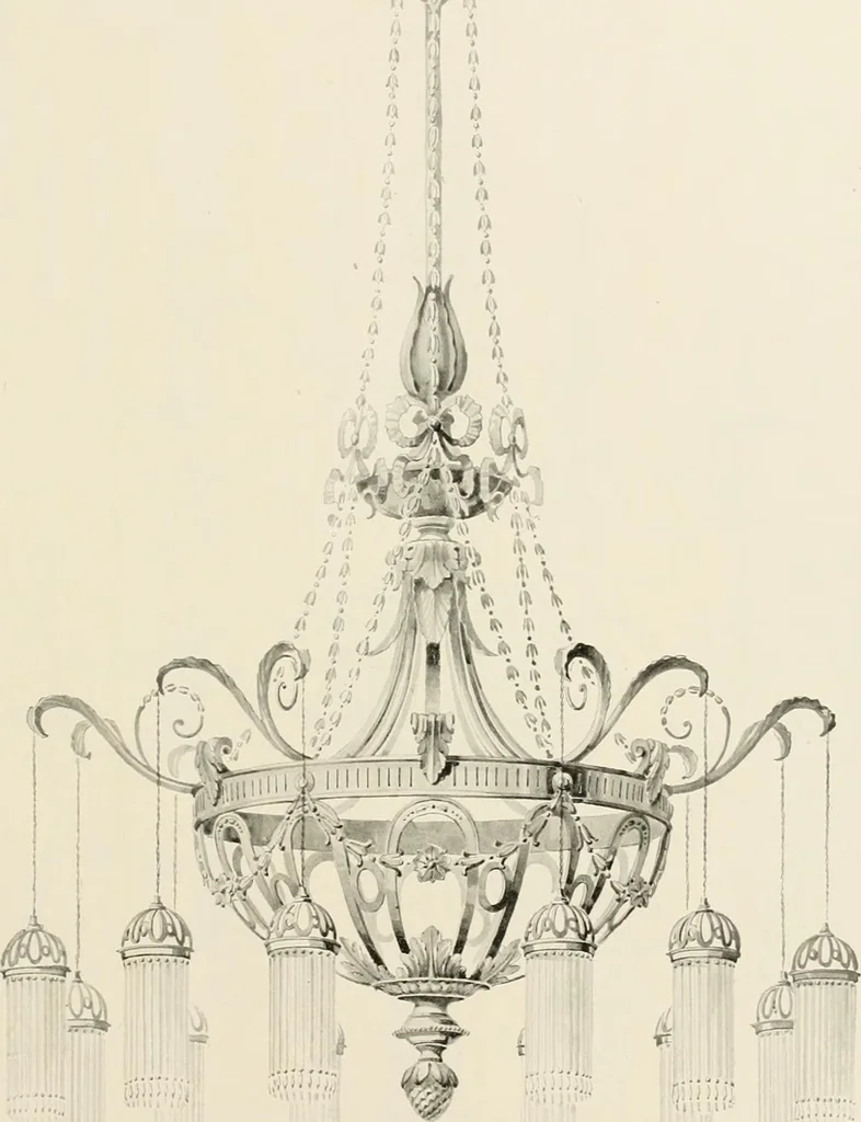 An illustration from Electric fixtures & glassware : F & G section, 13th ed., 1911, leaf 214