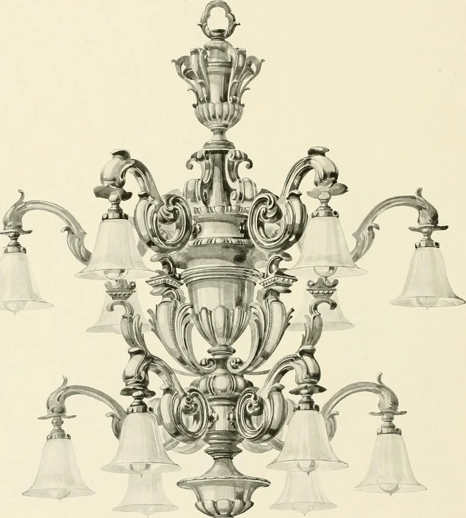 An illustration from Electric fixtures & glassware : F & G section, 13th ed., 1911, leaf 217