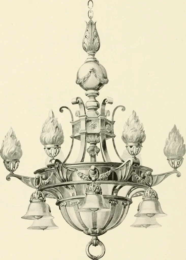 An illustration from Electric fixtures & glassware : F & G section, 13th ed., 1911, leaf 219