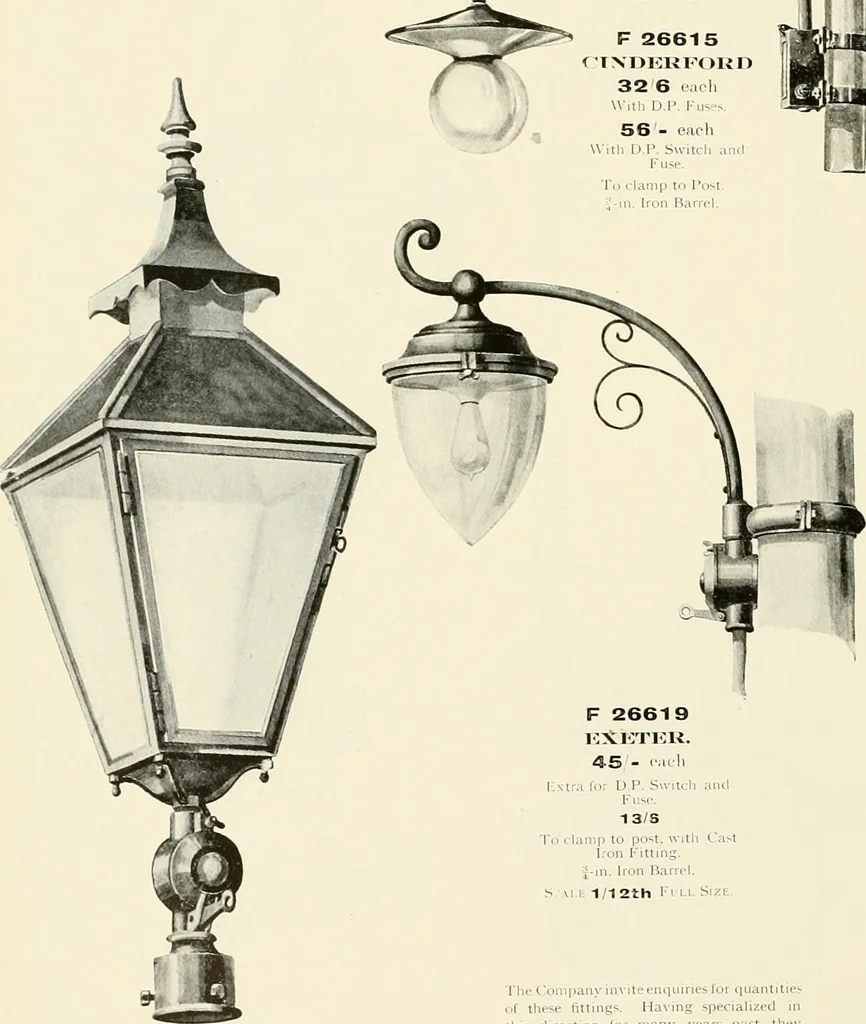 An illustration from Electric fixtures & glassware : F & G section, 13th ed., 1911, leaf 265