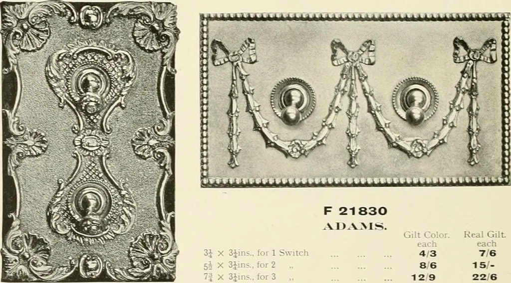 An illustration from Electric fixtures & glassware : F & G section, 13th ed., 1911, leaf 27