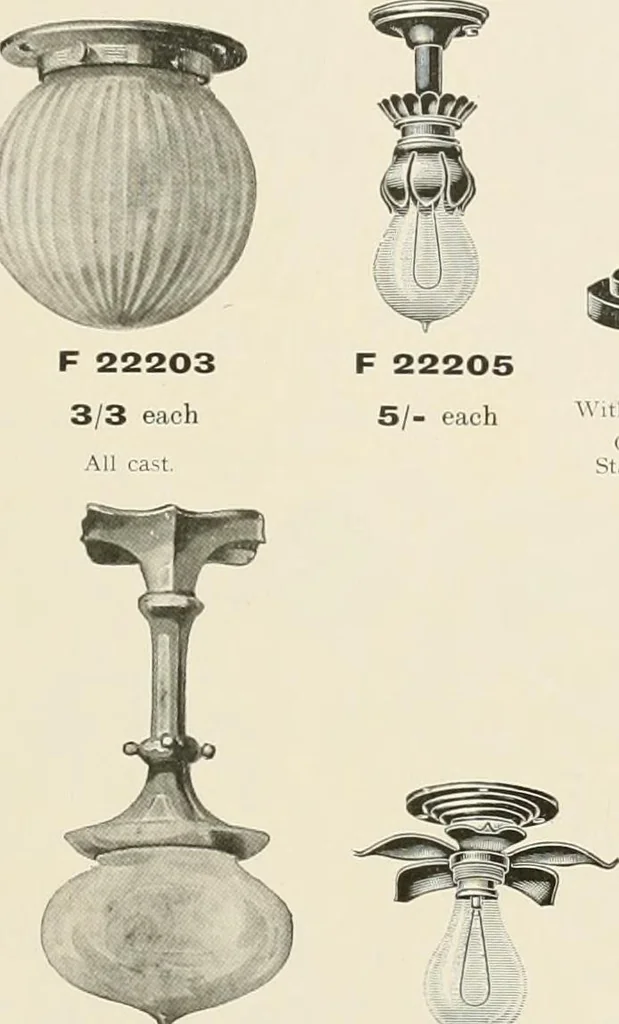 An illustration from Electric fixtures & glassware : F & G section, 13th ed., 1911, leaf 44
