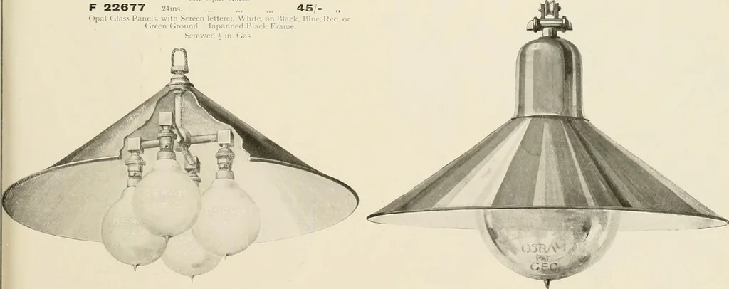 An illustration from Electric fixtures & glassware : F & G section, 13th ed., 1911, leaf 56