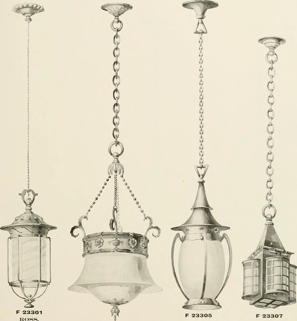 An illustration from Electric fixtures & glassware : F & G section, 13th ed., 1911, leaf 72