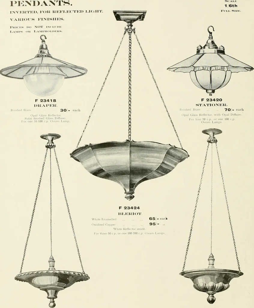 An illustration from Electric fixtures & glassware : F & G section, 13th ed., 1911, leaf 79