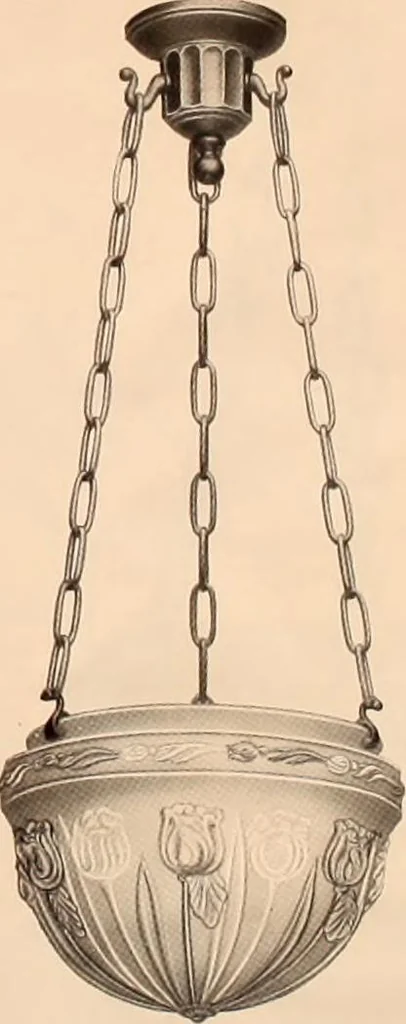 An illustration from Electric, gas, and combination lighting fixtures : table lamps, floor lamps, electrical wiring material, lighting glassware / Sears, Roebuck and Co., 1900, leaf 11
