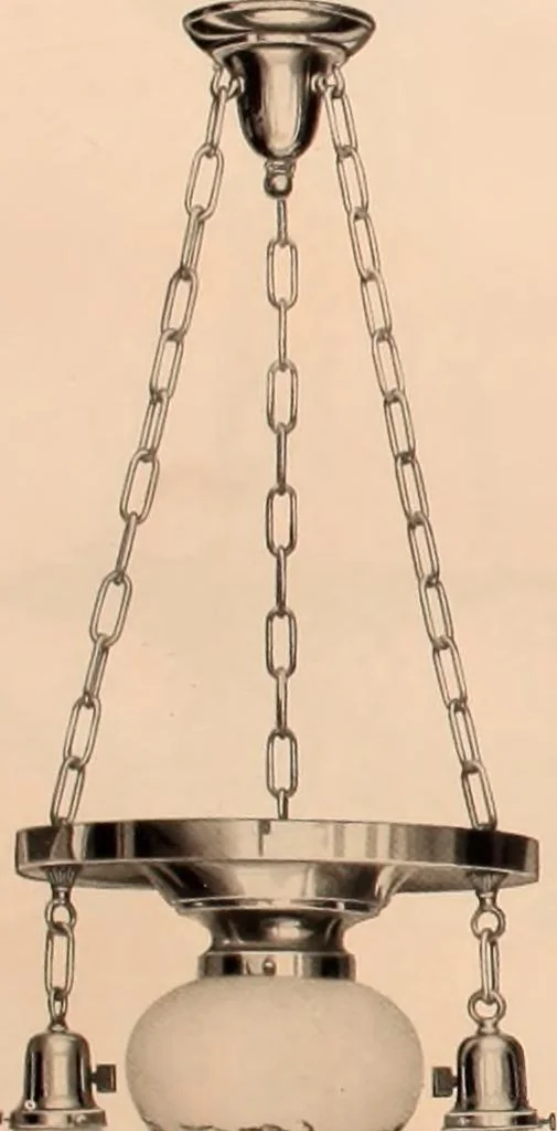 An illustration from Electric, gas, and combination lighting fixtures : table lamps, floor lamps, electrical wiring material, lighting glassware / Sears, Roebuck and Co., 1900, leaf 22