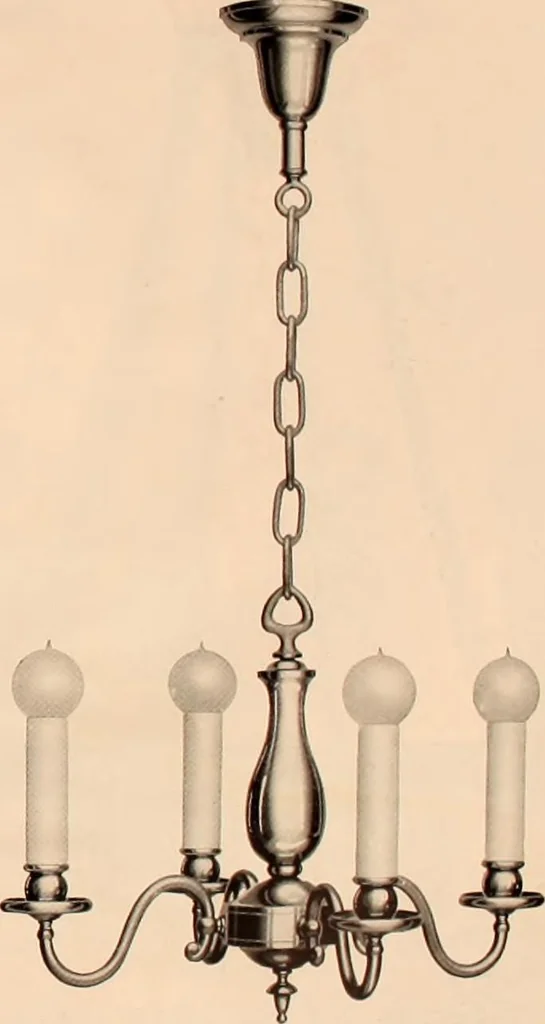 An illustration from Electric, gas, and combination lighting fixtures : table lamps, floor lamps, electrical wiring material, lighting glassware / Sears, Roebuck and Co., 1900, leaf 3