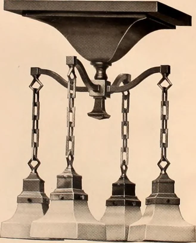 An illustration from Electric, gas, and combination lighting fixtures : table lamps, floor lamps, electrical wiring material, lighting glassware / Sears, Roebuck and Co., 1900, leaf 32