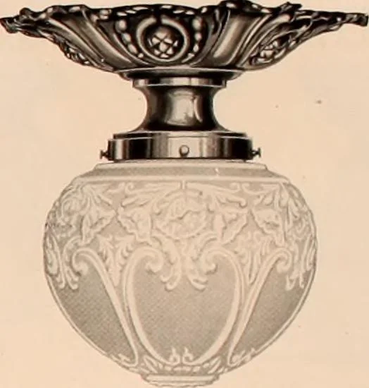 An illustration from Electric, gas, and combination lighting fixtures : table lamps, floor lamps, electrical wiring material, lighting glassware / Sears, Roebuck and Co., 1900, leaf 43