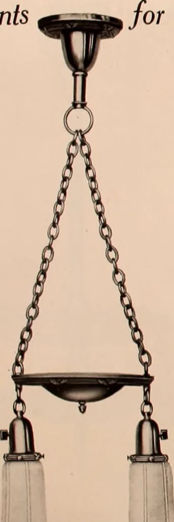 An illustration from Electric, gas, and combination lighting fixtures : table lamps, floor lamps, electrical wiring material, lighting glassware / Sears, Roebuck and Co., 1900, leaf 50