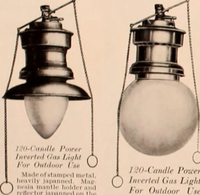 An illustration from Electric, gas, and combination lighting fixtures : table lamps, floor lamps, electrical wiring material, lighting glassware / Sears, Roebuck and Co., 1900, leaf 88