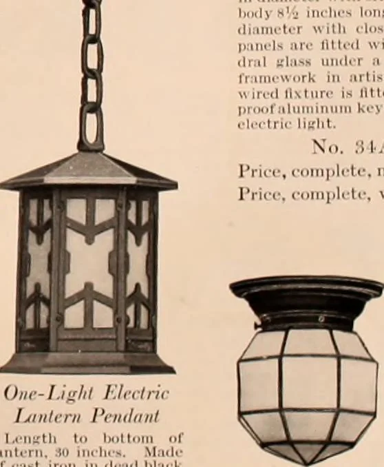 An illustration from Electric, gas, and combination lighting fixtures : table lamps, floor lamps, electrical wiring material, lighting glassware / Sears, Roebuck and Co., 1900, leaf 89