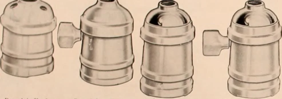 An illustration from Electric, gas, and combination lighting fixtures : table lamps, floor lamps, electrical wiring material, lighting glassware / Sears, Roebuck and Co., 1900, leaf 94