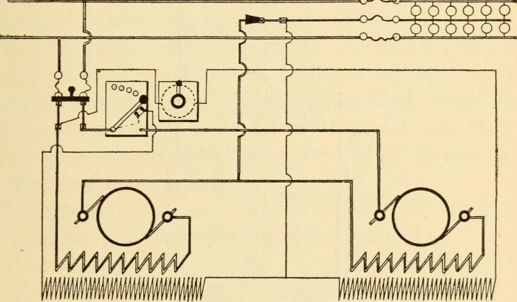 An illustration from Electricians' operating and testing manual;, 1910, leaf 123