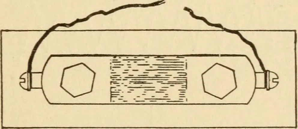 An illustration from Electricians' operating and testing manual; a hand book for men in charge of electrical apparatus, repair men, trouble men, lamp trimmers, and electricians generally, 1916, leaf 263