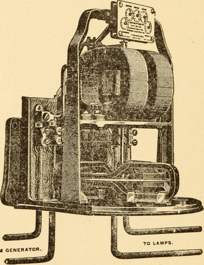 An illustration from Electricians' operating and testing manual; a hand book for men in charge of electrical apparatus, repair men, trouble men, lamp trimmers, and electricians generally, 1916, leaf 316