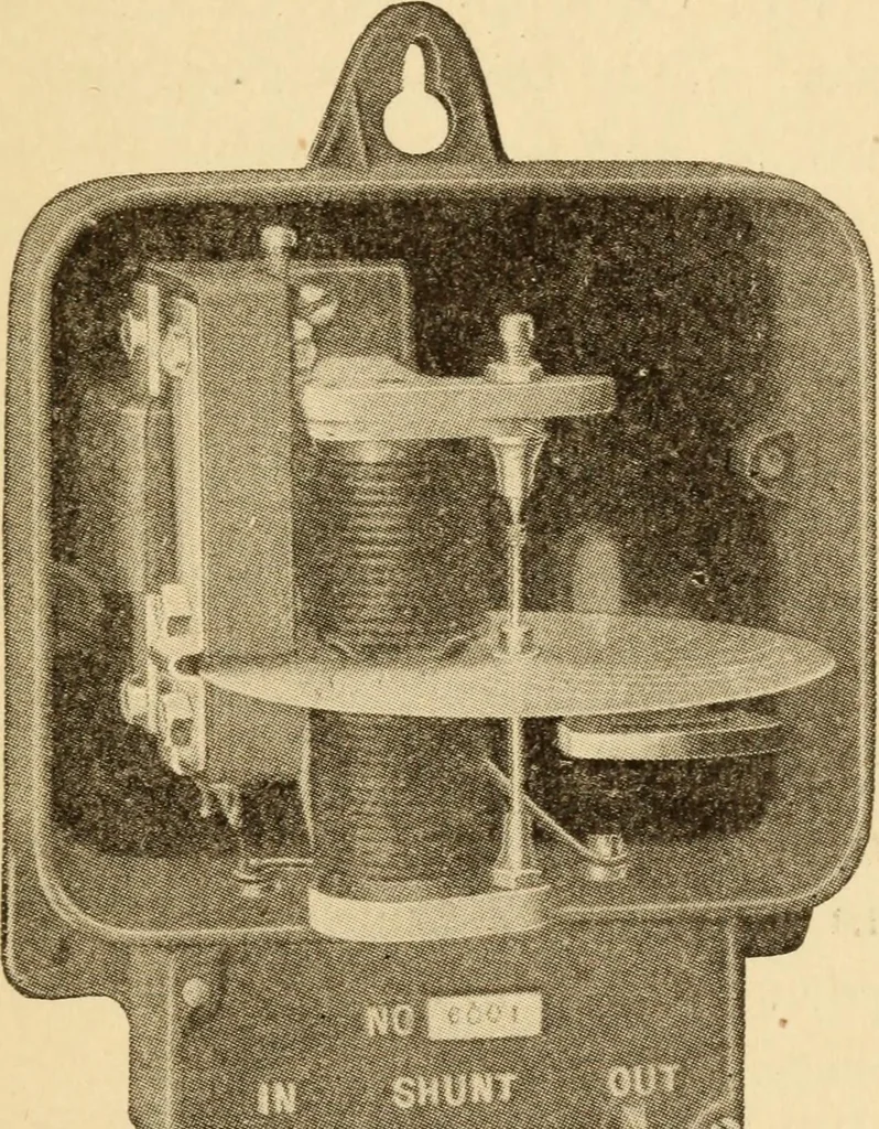 An illustration from Electricians' operating and testing manual; a hand book for men in charge of electrical apparatus, repair men, trouble men, lamp trimmers, and electricians generally, 1916, leaf 321