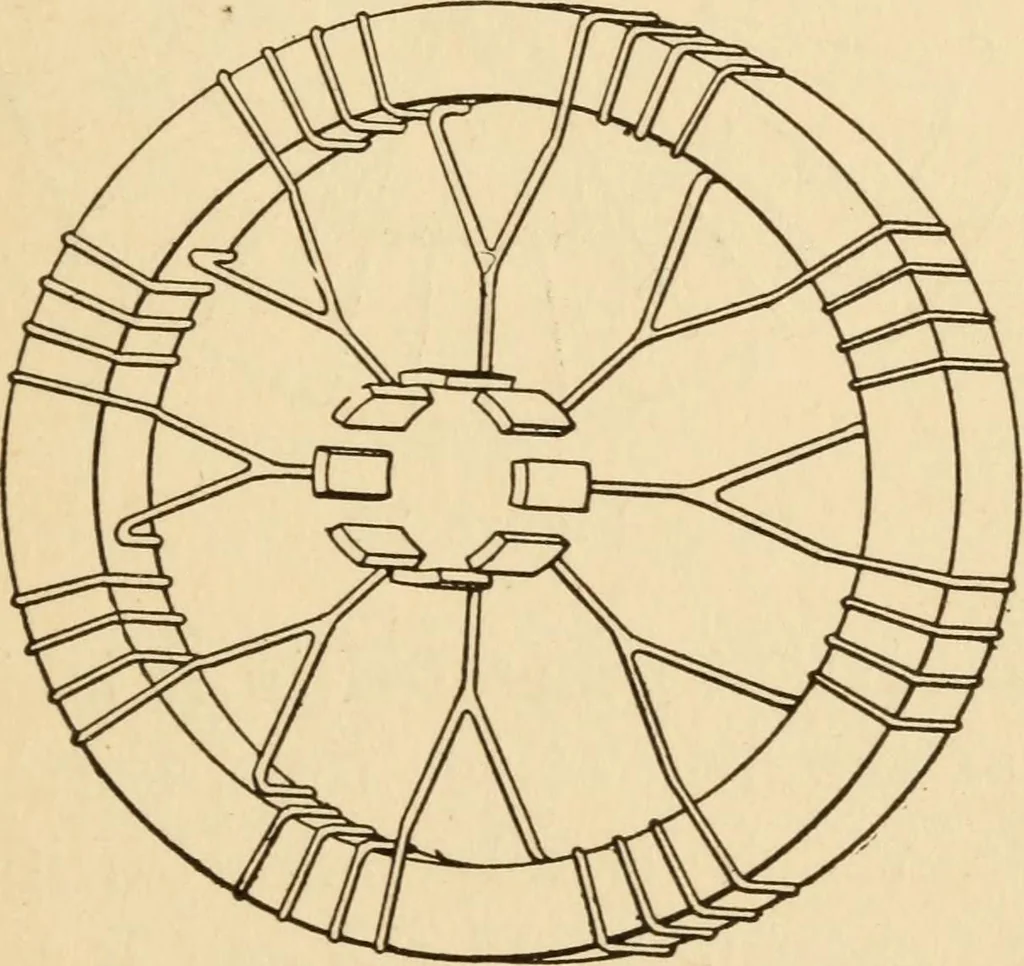 An illustration from Electricians' operating and testing manual; a hand book for men in charge of electrical apparatus, repair men, trouble men, lamp trimmers, and electricians generally, 1916, leaf 51