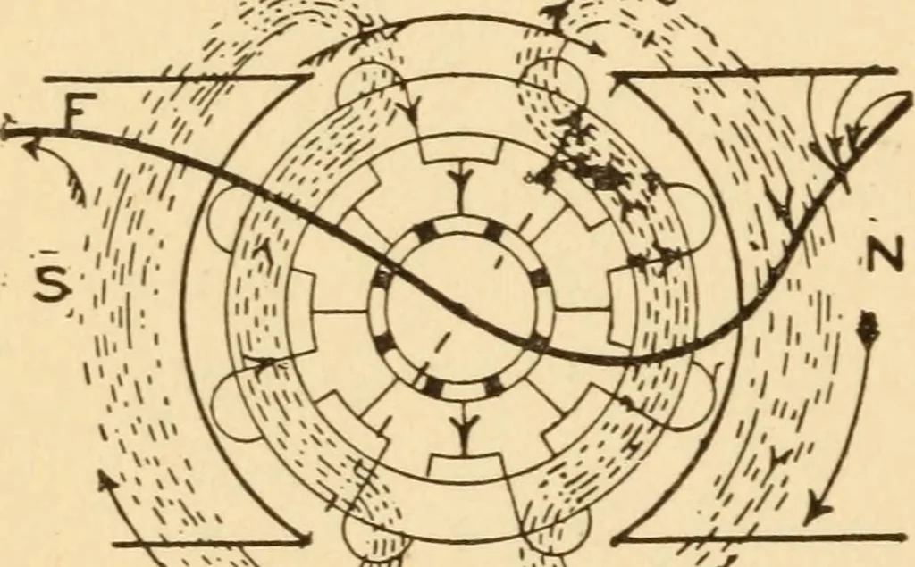 An illustration from Electricians' operating and testing manual; a hand book for men in charge of electrical apparatus, repair men, trouble men, lamp trimmers, and electricians generally, 1916, leaf 56