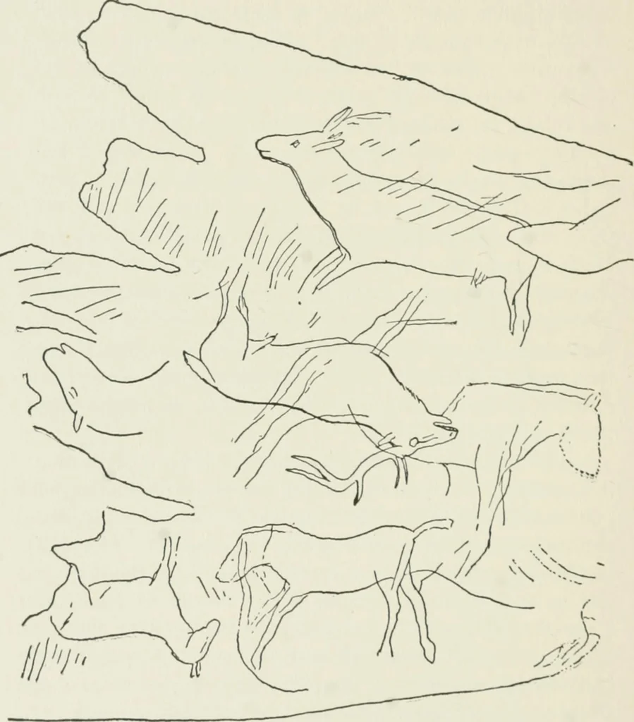An illustration from Flame, electricity and the camera; man's progress from the first kindling of fire to the wireless telegraph and the photography of color, 1900, leaf 309