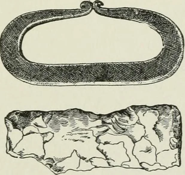 An illustration from Flame, electricity and the camera; man's progress from the first kindling of fire to the wireless telegraph and the photography of color, 1900, leaf 46