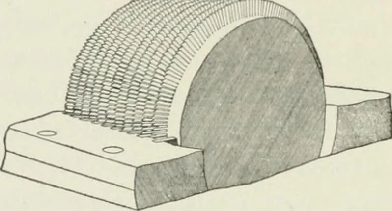An illustration from Flame, electricity and the camera; man's progress from the first kindling of fire to the wireless telegraph and the photography of color, 1900, leaf 81