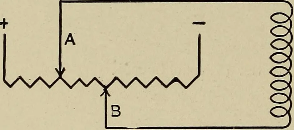 An illustration from Electricity experimentally and practically applied; a book for the beginner and for the practical man, principles, experiments, practical applications and problems, 1910, leaf 346