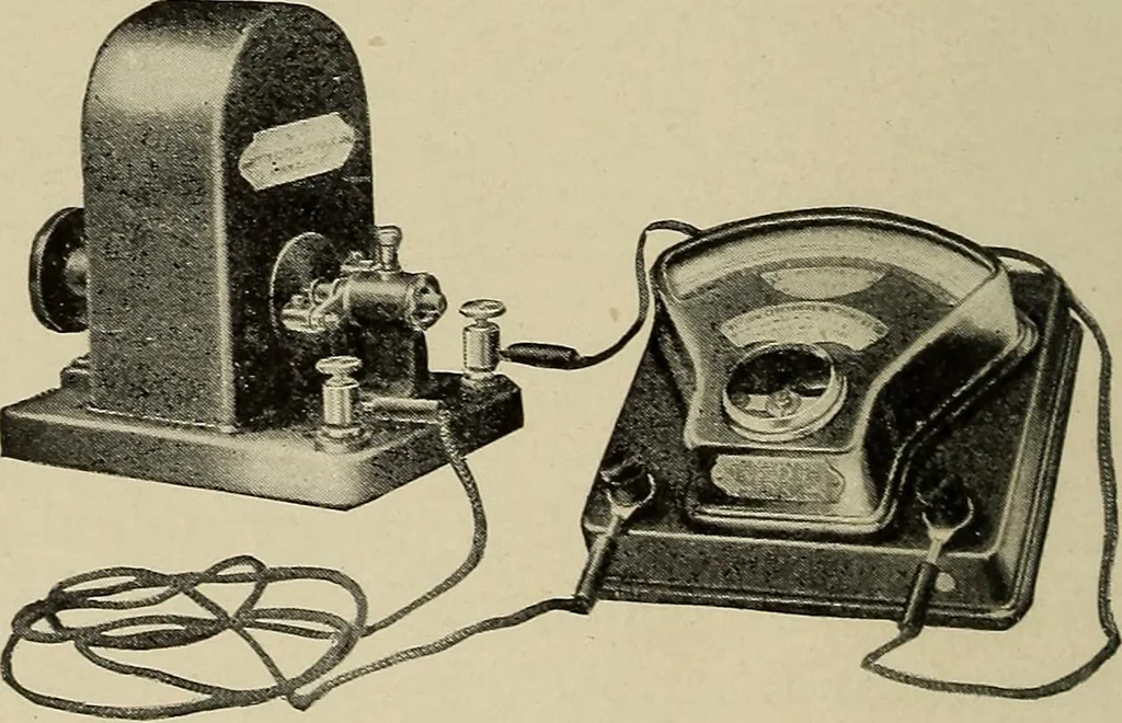 An illustration from Electricity experimentally and practically applied; a book for the beginner and for the practical man, principles, experiments, practical applications and problems, 1910, leaf 42