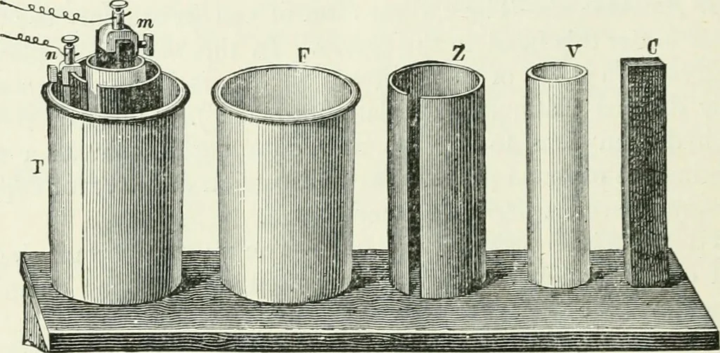 An illustration from Electricity for public schools and colleges, 1891, leaf 205