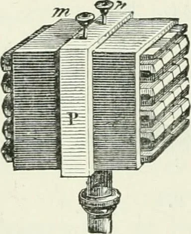 An illustration from Electricity for public schools and colleges, 1891, leaf 281
