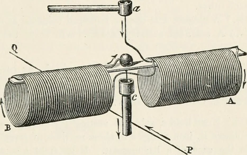 An illustration from Electricity for public schools and colleges, 1891, leaf 352