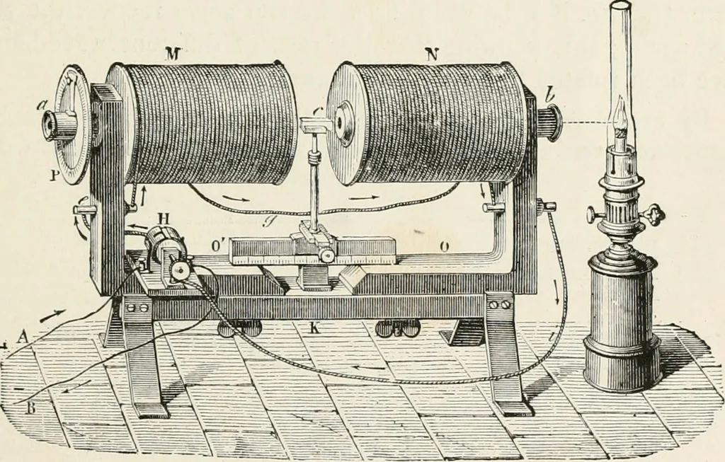 An illustration from Electricity for public schools and colleges, 1891, leaf 364