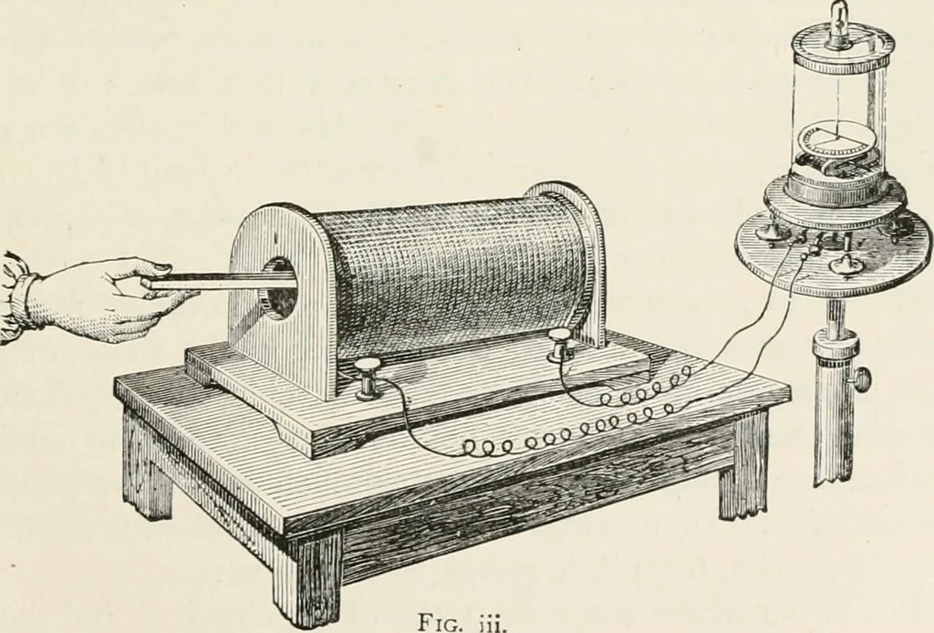 An illustration from Electricity for public schools and colleges, 1891, leaf 372