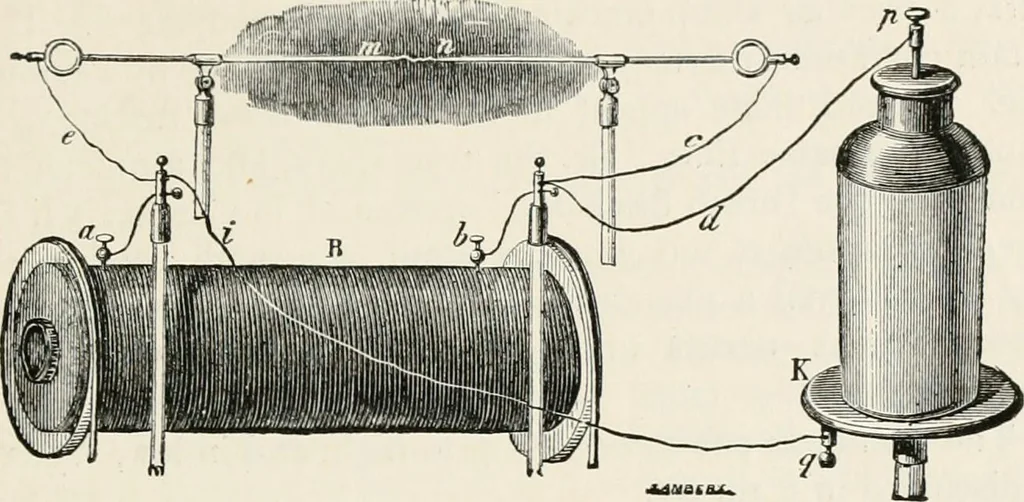 An illustration from Electricity for public schools and colleges, 1891, leaf 402