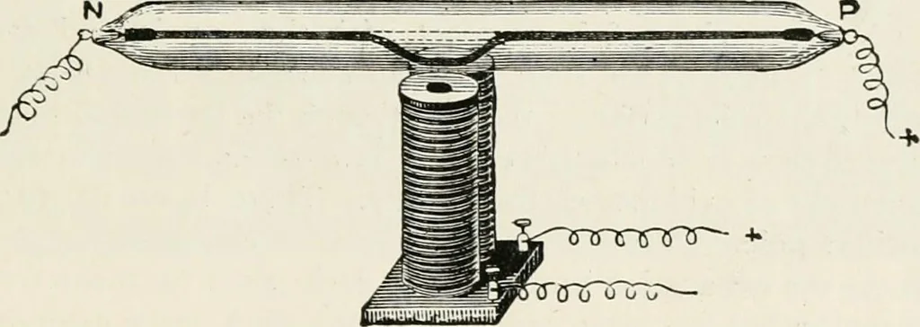 An illustration from Electricity for public schools and colleges, 1891, leaf 406