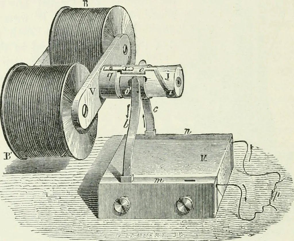 An illustration from Electricity for public schools and colleges, 1891, leaf 413