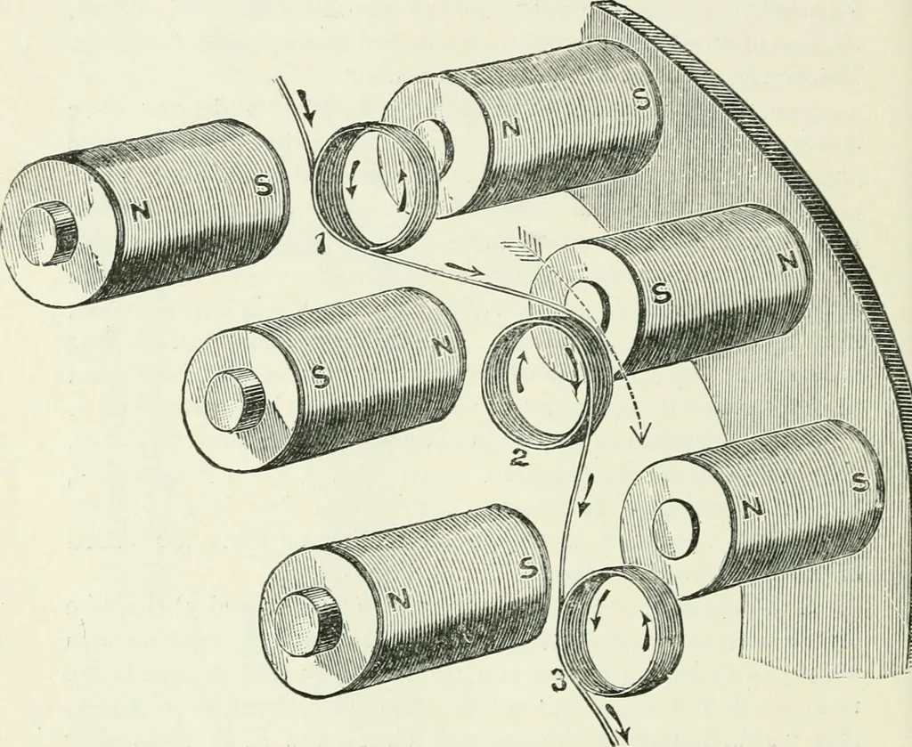 An illustration from Electricity for public schools and colleges, 1891, leaf 427