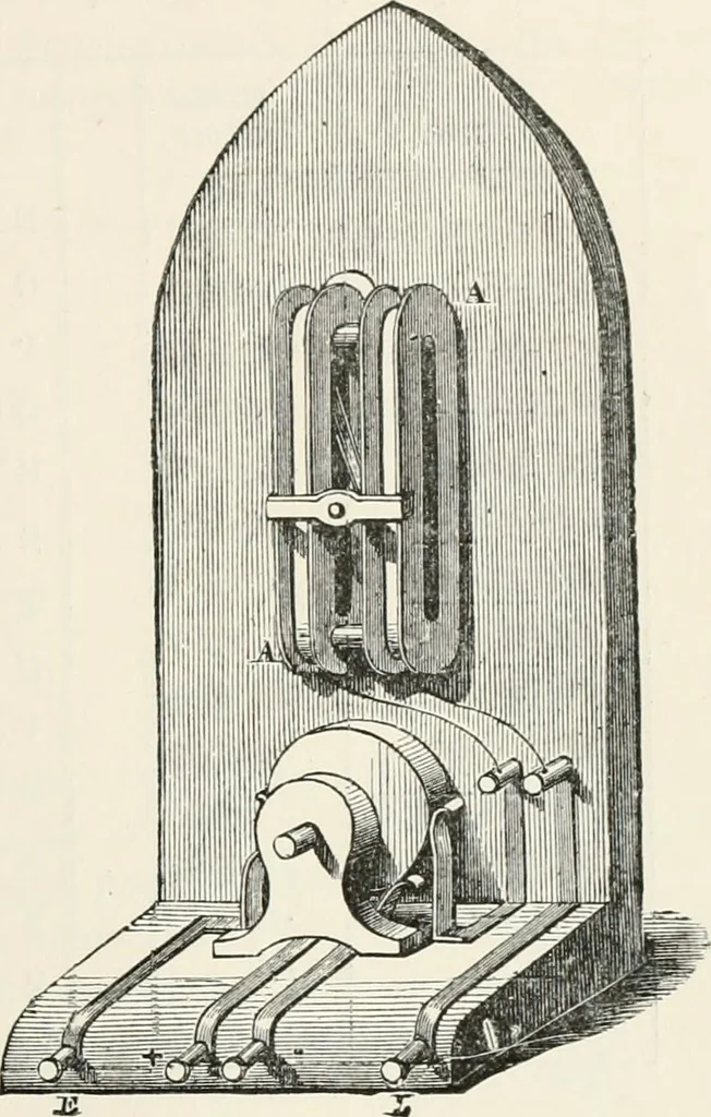 An illustration from Electricity for public schools and colleges, 1891, leaf 446