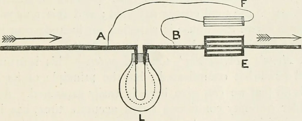 An illustration from Electricity for public schools and colleges, 1891, leaf 474