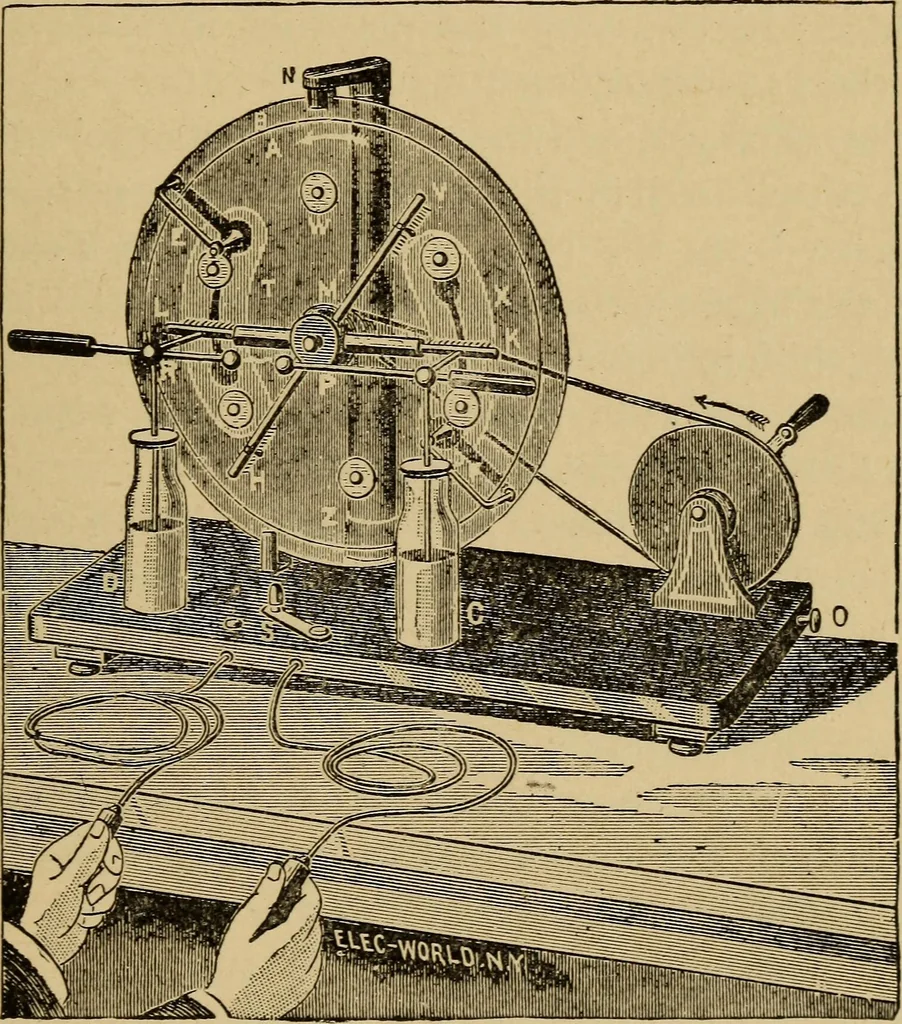 An illustration from Electricity and its recent applications, 1902, leaf 19
