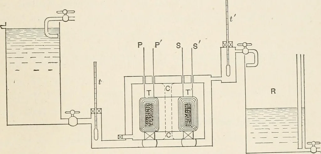 An illustration from Electricity and magnetism, 1897, leaf 381