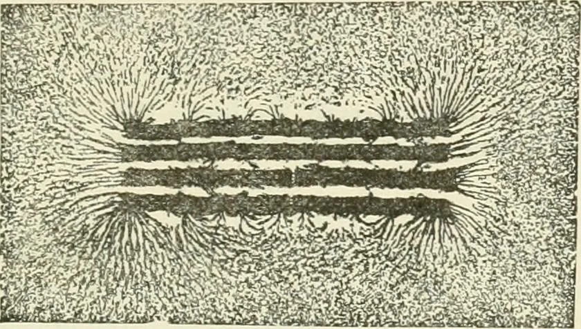 An illustration from Electricity and magnetism : an elementary text-book, theoretical and practical, 1920, leaf 143