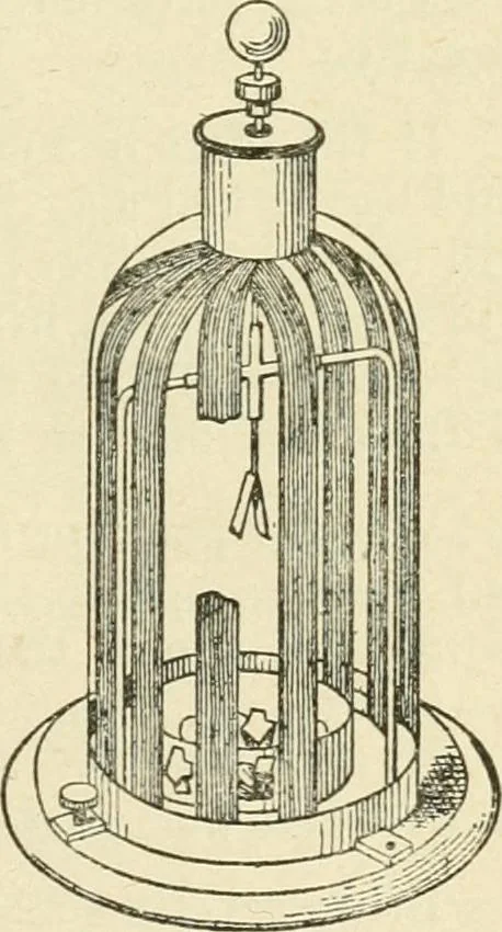 An illustration from Electricity and magnetism : an elementary text-book, theoretical and practical, 1920, leaf 19