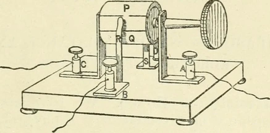 An illustration from Electricity and magnetism : an elementary text-book, theoretical and practical, 1920, leaf 249