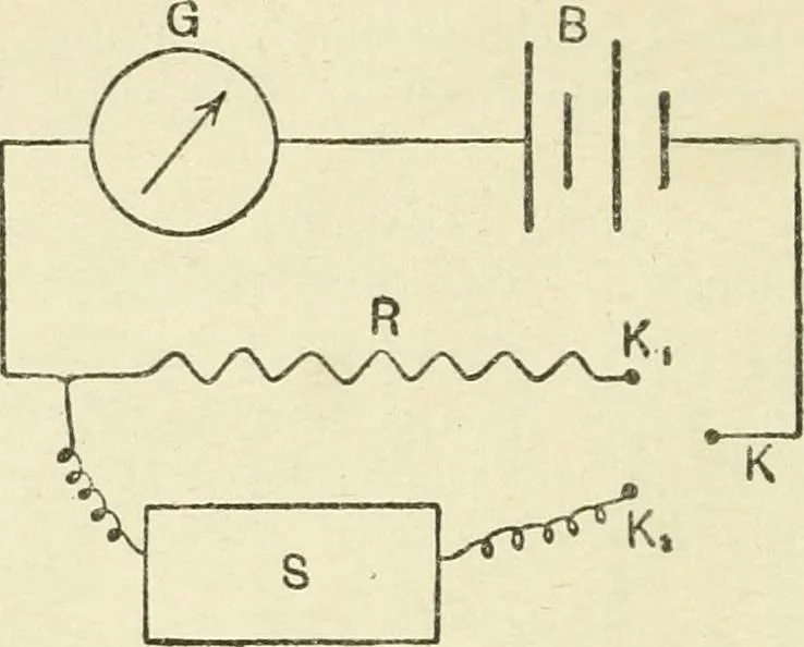 An illustration from Electricity and magnetism : an elementary text-book, theoretical and practical, 1920, leaf 276
