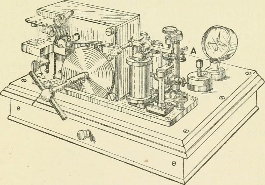 An illustration from Electricity and magnetism : an elementary text-book, theoretical and practical, 1920, leaf 417