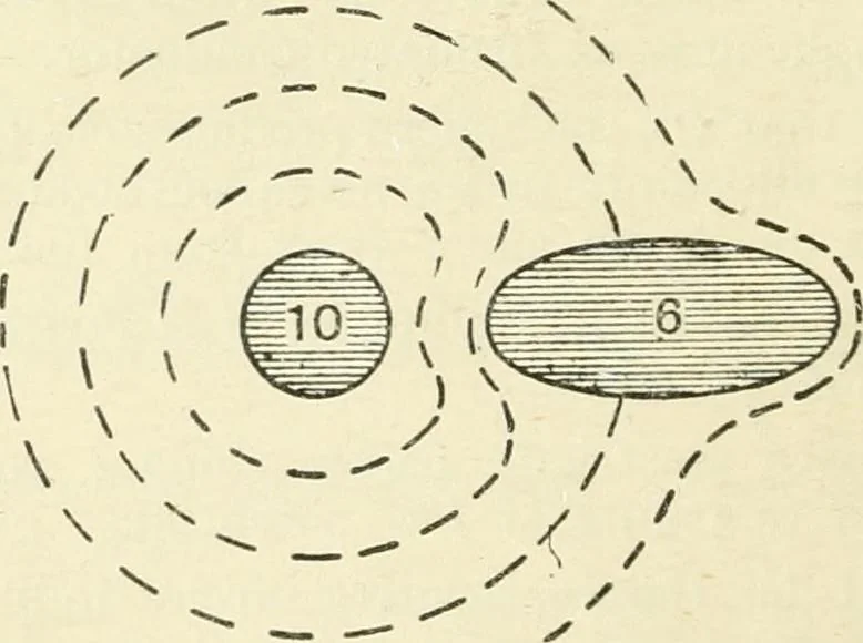 An illustration from Electricity and magnetism : an elementary text-book, theoretical and practical, 1920, leaf 52